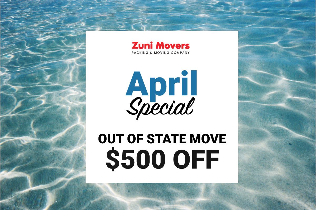 April Special for Zuni Movers